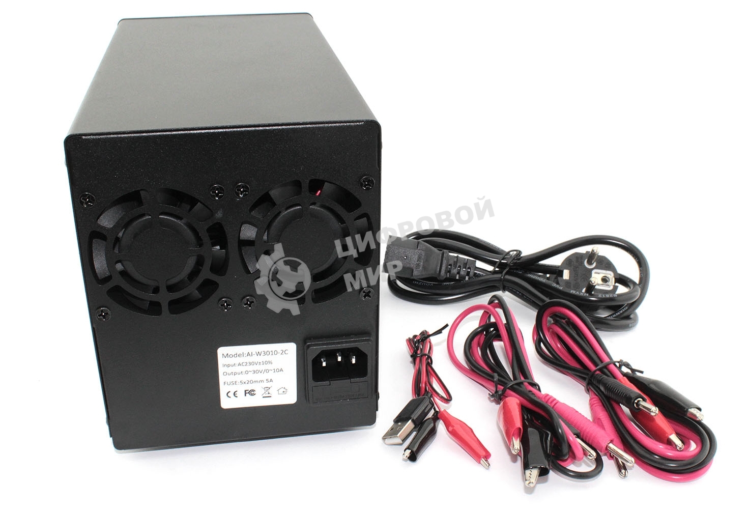 Лабораторный блок питания двухканальный Amperin AI-W3010x2C 30V, 10A, 0,6 кВт