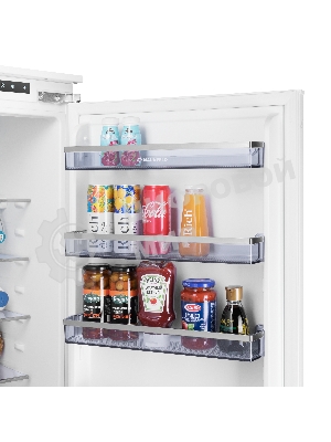 Встраиваемый холодильник Maunfeld MBF193SLFWGR Inverter белый двухкамерный 229/76 л морозилка снизу