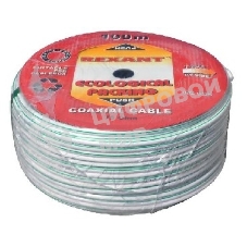 Кабель коаксиальный Rexant (01-2431) SAT 703B CU/CU 75 Ом, 100м, белый 75 Ом,оплетка CU медь, экран AL фольга, жила CU медь, бухта 100м, белый