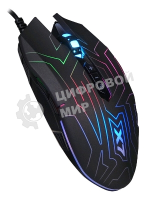Мышь проводная A4Tech X77 черный, 2400 dpi, USB, кнопки - 8