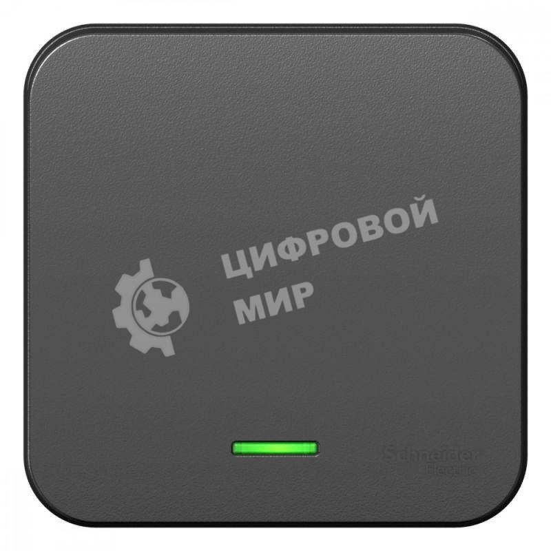 Выключатель 1-кл. ОП Blanca 10А IP20 (сх. 1) 250 В с подсветкой с изолир. пластиной антрацит SchE