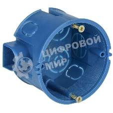 Коробка установочная С3 d68x45 для твердых стен (с саморезами и стык. узлами) IEK UKT10-068-045-000-A-S-UO