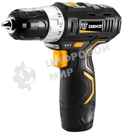 Дрель-шуруповерт Deko GCD12DU3, 12 В, 1.5 Ач, 32 Нм, щеточный