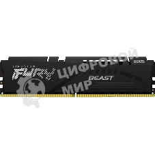 Оперативная память Kingston Fury Beast, DDR5, 32GB (1x32GB), 5600MHz, CL40, DIMM, с радиаторами, черный