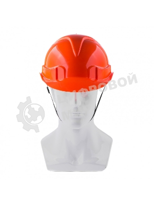 Каска защитная Сибртех с храповым механизмом, ЕВРОПЛАСТ, оранжевая