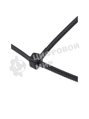 Хомут-стяжкa нейлоновая с тройным замком Rexant 300x7,6 мм, черная, упаковка 100 шт.