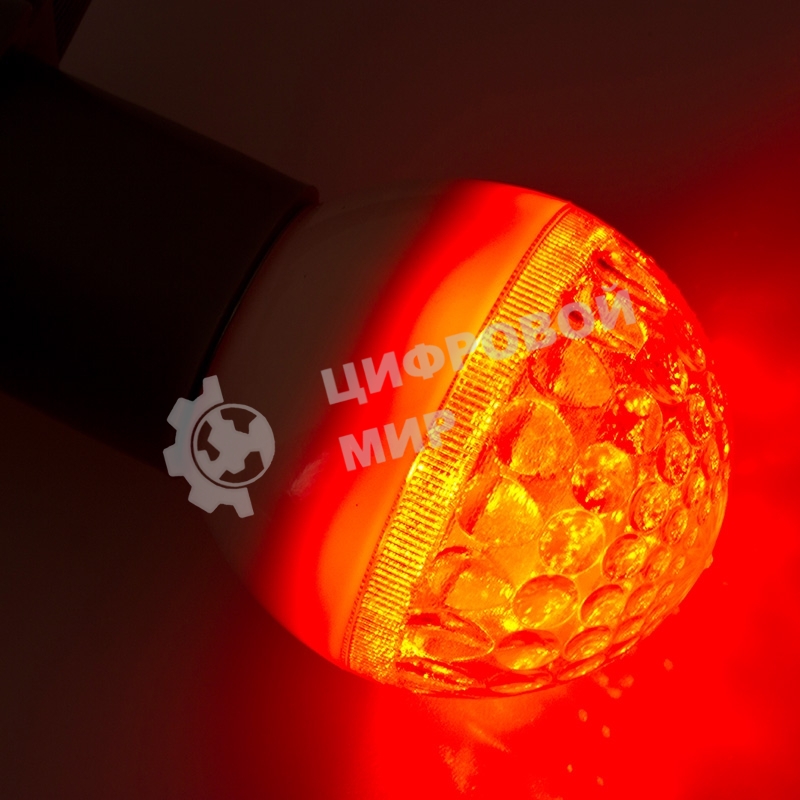 Лампа шар Neon-night e27 9 LED Ø50мм красная