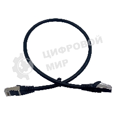 Патч-корд Buro STP 4 пары cat.7 CCA molded 0.5м черный RJ-45 (m)-RJ-45 (m)