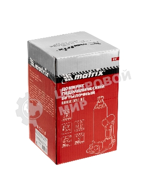 Домкрат гидравлический бутылочный Matrix, 3 т, h подъема 178–343 мм