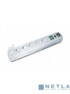 Сетевой фильтр Most RG 10 м, 6 розеток, белый, коробка