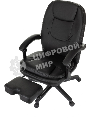 Кресло Бюрократ CH-868N-BF черный, экокожа, подставка для ног