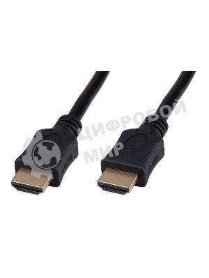 Кабель HDMI Cablexpert CC-HDMI4L-5M, 19M/19M, v2.0, Light, позол.контакты, экран, 5м, черный, пакет