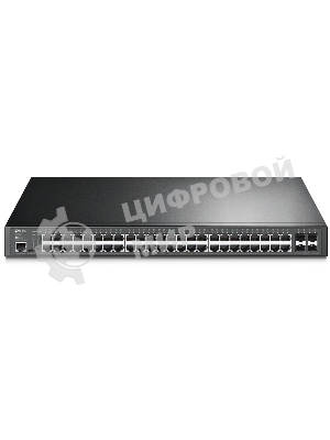 Коммутатор 48-port Gigabit PoE+ L2+ switch, 48 802.3af/at PoE+ ports, 4 Gb SFP slots, 1 RJ-45 + 1Micro-USB console ports, 348W PoE budget