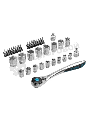 Набор торцевых головок Gross 14145 трещотка 120 зубьев, 36 предметов
