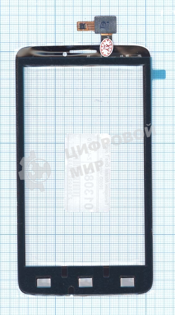 Сенсорное стекло (тачскрин) для Alcatel One Touch Scribe Easy 8000D черное