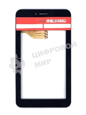 Сенсорное стекло (тачскрин) для Irbis TX33, черное с рамкой