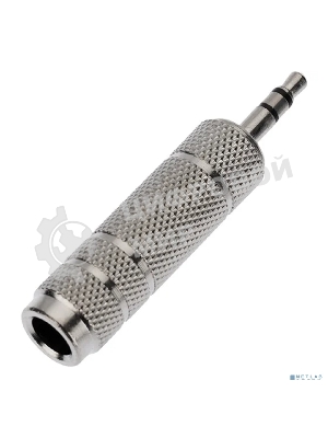 Переходник Rexant 3,5мм стерео штекер - 6,3мм стерео гнездо, металл