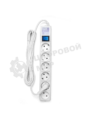 Сетевой фильтр PowerCube Фильтр-удлинитель (SPG(5+1)-16B-5M) 6 розеток, 5м,16А/3,5 кВт, белый