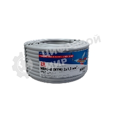 Кабель силовой медный Rexant NUM-O 2x1,5 мм², длина 20 метров, ГОСТ 31996-2012, ТУ 3520-015-38229892-2015