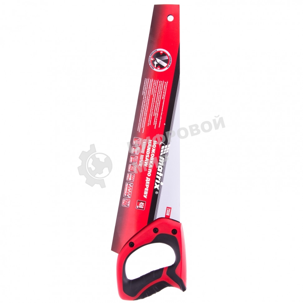 Ножовка по дереву Matrix, 450 мм,7-8 TPI,зуб-3D,каленый зуб,тефл.покр.полотна,двухкомпонентнаярук-ка