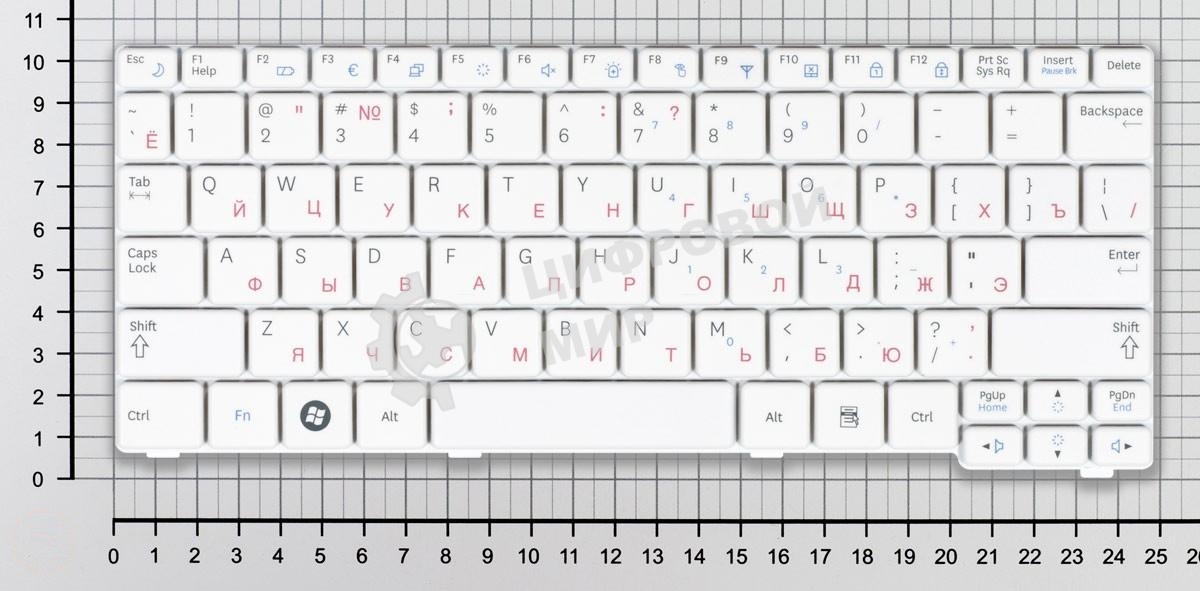 Клавиатура для ноутбука Samsung N140 N150 N145 N144 N148, белая