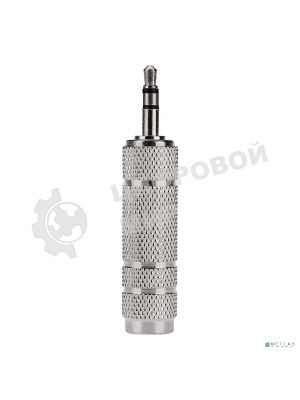 Переходник Rexant 3,5мм стерео штекер - 6,3мм стерео гнездо, металл