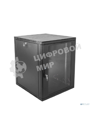 Шкаф ЦМО телекоммуникационный настенный сварной 12U (600 650) съемные стенки, дверь стекло, черный