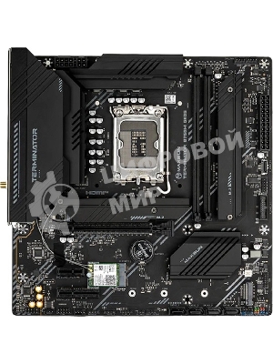Материнская плата MAXSUN MS-Terminator B760M GKD5 WIFI (Socket 1700, mATX, 2*DDR5(96Gb), DP/HDMI, 4*SATA3, 3*M.2, 1xPCI-Ex16/1*PCIEx4/1*PCIEx1, 6*USB 2.0, 2*USB 3.2, LAN 1*2.5G, Wi-Fi 6, RTL)