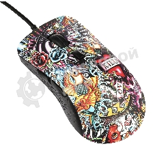 Мышь проводная Qumo Splash M40 черный, 3200 dpi, USB, кнопки - 6