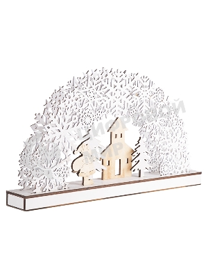 Деревянная фигурка с подсветкой 