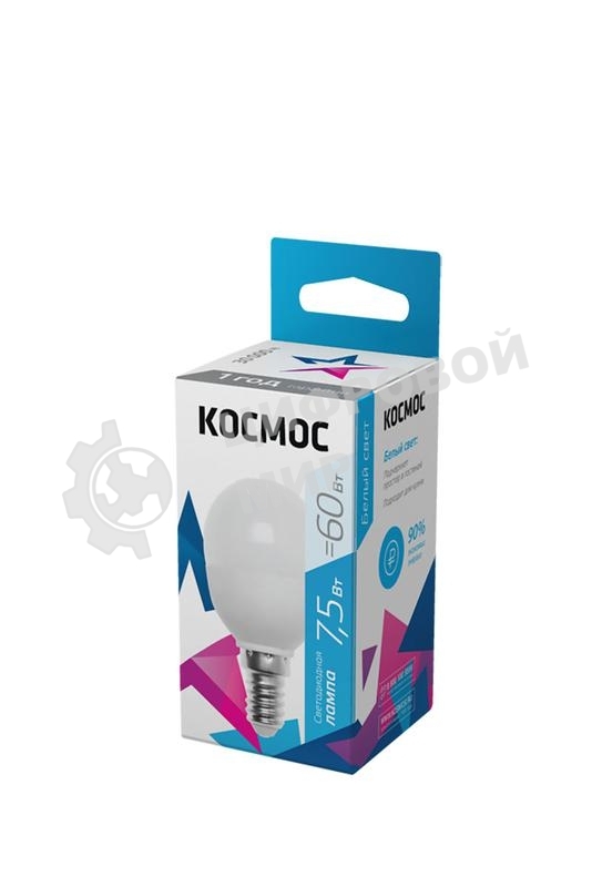 Лампа светодиодная Космос LED BASIC GL45 7.5Вт 220В E14 4500К