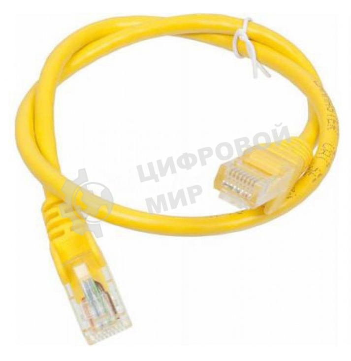 Патч-корд LANMASTER UTP TWT-45-45-0.5-YL вилка RJ-45-вилка RJ-45 cat.5е 0.5м желтый ПВХ (уп.:1шт)