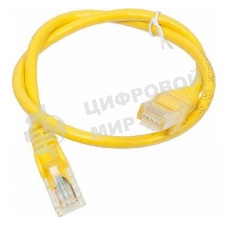 Патч-корд LANMASTER UTP TWT-45-45-0.5-YL вилка RJ-45-вилка RJ-45 cat.5е 0.5м желтый ПВХ (уп.:1шт)