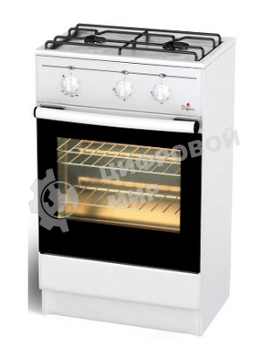 Плита газовая Darina 1AS GM 521 001 W белый/черный, конфорок 2 шт, духовка 45 л, 50 см x 85 см x 41 см