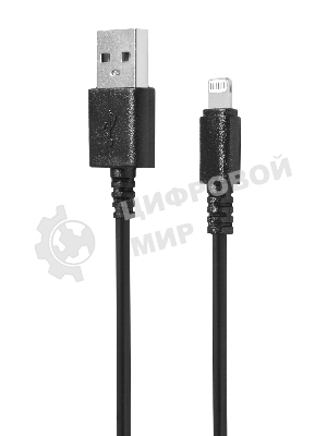 Кабель SunWind USB (m)-Lightning (m) 1.2м черный блистер