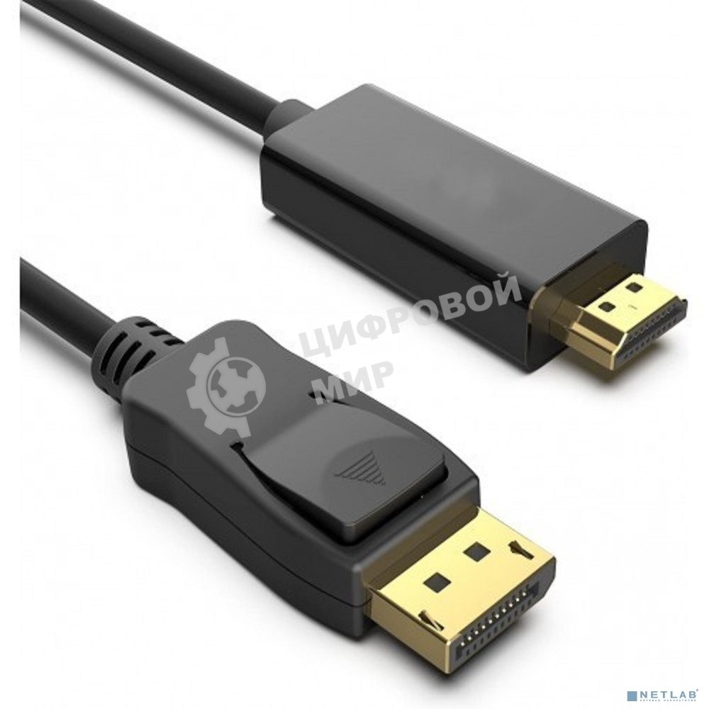 Кабель DP KS-is KS-744-1.8 20M HDMI 19M 4K экран.1.8м