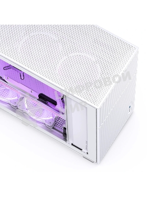 Компьютерный корпус без блока питания Case JONSBO D41 MESH, Midi-Tower, TG, no fan, 1xUSB-A 3.2 + 1xUSB-C 3.2, ATX, mATX белый