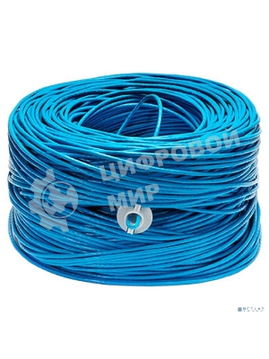 Кабель витая пара Cabeus, LSZH (нг(A)-HFLTx), U/UTP, кат. 5е, проводник Ø 0,5мм, 305м, коробка, тип прокладки: внутри зданий, цвет: синий