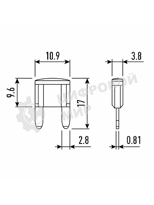 Предохранитель автомобильный Rexant 
