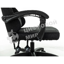 Кресло Zombie Rudger черный, экокожа, 120 кг, механизм качания