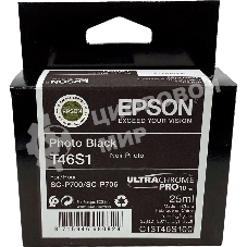 Картридж струйный черный фото Epson T46S1 для SC-P700