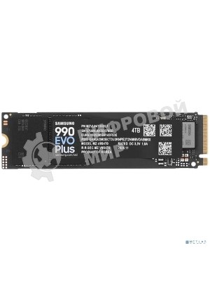 Накопитель SSD Samsung 990 EVO Plus, 4 ТБ, M.2 2280, PCIe 4.0 x4, NVMe 2.0, R/W 7250/6300