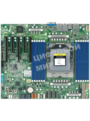 Материнская плата серверная Supermicro H13SSL-N-B, сокет SP5, чипсет встроен в процессор, 12xDDR5, 5xPCIe, 3xPCIe 5.0 x16, 2xM.2, 8xSATA, 2xGigabit Ethernet, 24-pin + 8-pin + 8-pin, ATX