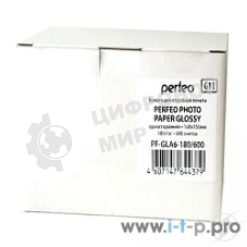 фотобумага Perfeo PF-GLA6-180/600 Бумага Perfeo глянцевая600л, 10х15 180 г/м2 (G11)