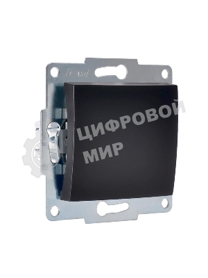 Механизм выключателя 1-кл. 1п СП Karina 10А IP20 черный бархат LEZARD 707-4288-100