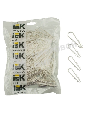 Дюбель-хомут d19-25 мм для круглого кабеля нейлон белый (уп. 100 шт) IEK UHH35-19-25-100