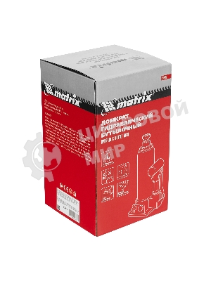 Домкрат гидравлический бутылочный Matrix, 4 т, h подъема 194–372 мм