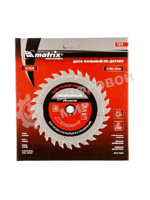Пильный диск Matrix по дереву, 190x20мм, 24 зуба + кольцо 16/20 Professional