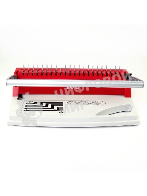 Переплетчик Heleos БП9п бело-красный (БП9ПБК) A4/перф.9л.сшив/макс.150л./пластик.пруж. (6-19мм)
