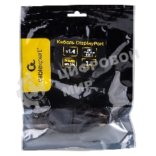 Кабель DisplayPort Cablexpert CC-DP8K-1M, 20M/20M, v1.4, 8К, медь, тройной экран, 1м, черный, пакет